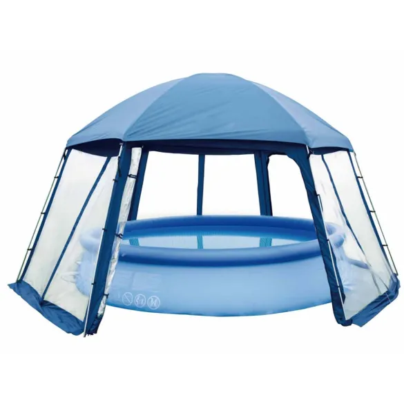 Cupolă Piscină Albastră - Protecție și Încălzire