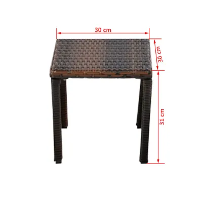 Set Șezlonguri cu Masă Ratan Maro - Comfort și Stil