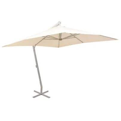 Umbrelă suspendată grădină 3x3m, aluminiu, nisipiu