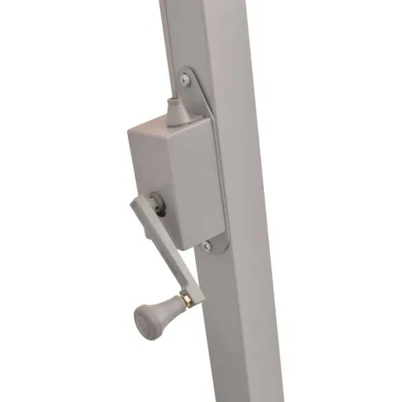 Umbrelă suspendată grădină 3x3m, aluminiu, nisipiu