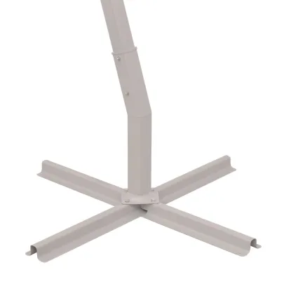 Umbrelă suspendată grădină 3x3m, aluminiu, nisipiu