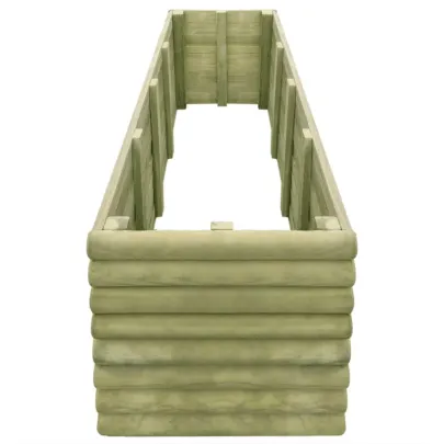 Strat Înălțat Grădină Lemn Pin 150x56x48 cm - Livrare Gratuită