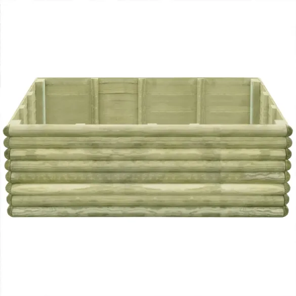 Strat Înălțat Grădină Lemn Pin 150x106x48 cm | Livrare Gratuită