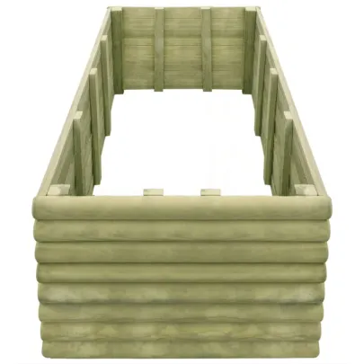 Strat Înălțat Grădină Lemn Pin 150x106x48 cm | Livrare Gratuită