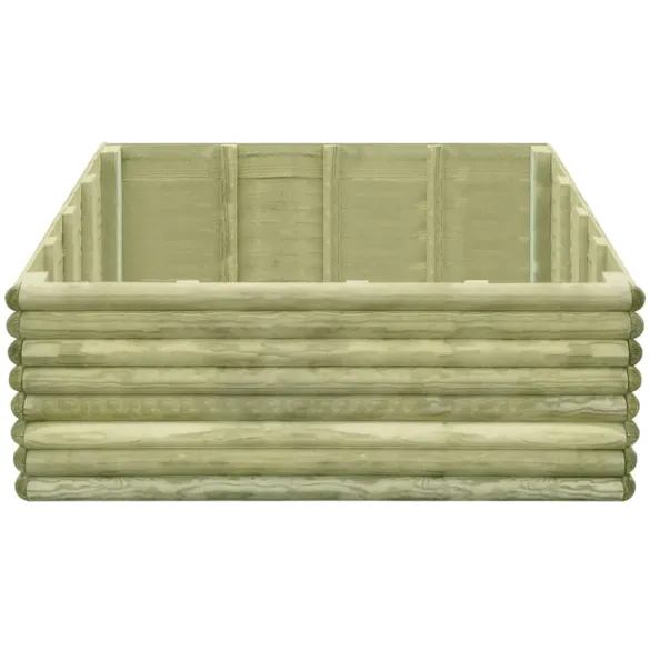 Strat Înălțat Grădină Lemn Pin 150x150x48 cm