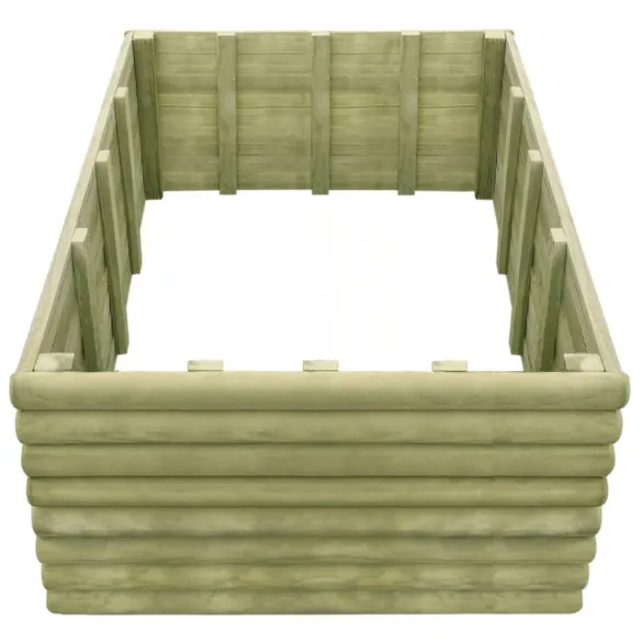 Strat Înălțat Grădină Lemn Pin 150x150x48 cm