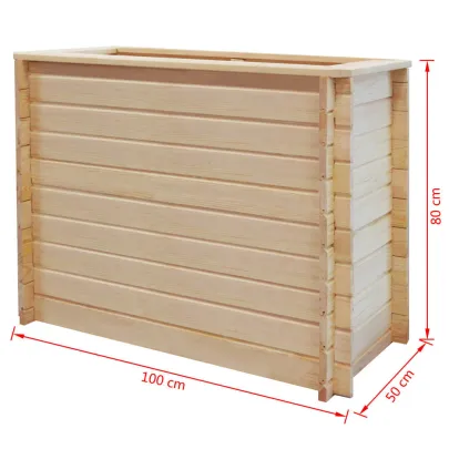 Strat Înălțat Grădină Lemn Pin 100x50x80 cm - Livrare Gratuită