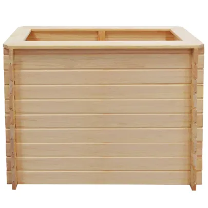 Strat Înălțat Grădină Lemn Pin 100x100x80 cm - Livrare Gratuită