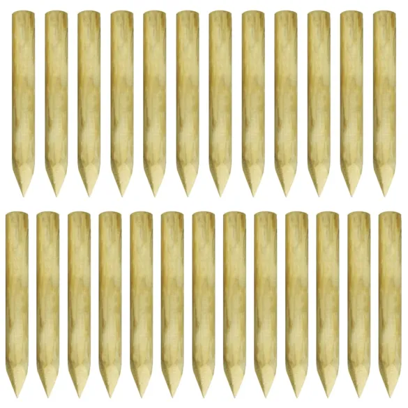 Borduri de gazon din bușteni de pin - 25 bucăți