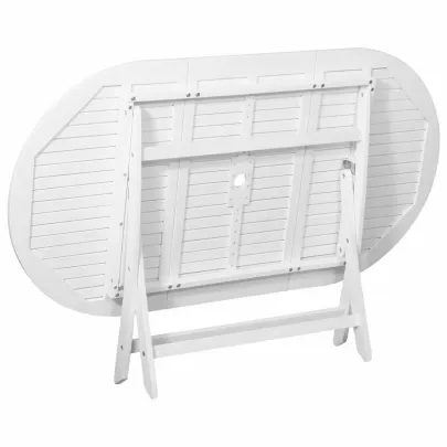 Masă Grădină Albă - Lemn Acacia Masiv - Livrare Gratuită