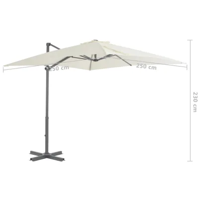 Umbrelă suspendată cu rotire 360° - Protecție UV