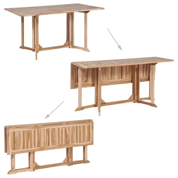 Masă Grădină Pliabilă Fluture 150x90 cm - Lemn de Tec