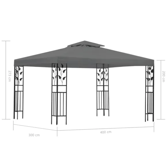 Pavilion Antracit 300x400 cm - Cort Gradina Elegant