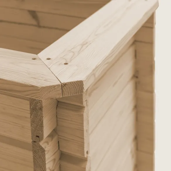 Strat Înălțat Grădină Lemn Pin 150x150x80 cm | Comandă Acum