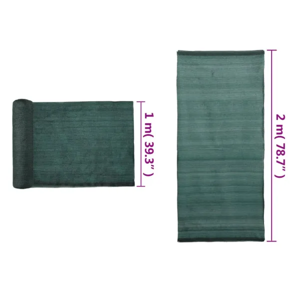 Plasă Protecție Vizuală Verde 2x50m - HDPE Rezistentă