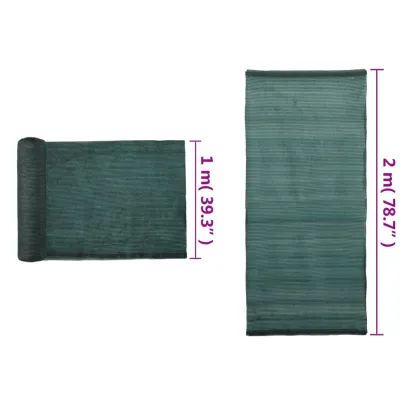 Plasă Protecție Vizuală Verde 2x50m - HDPE Rezistentă