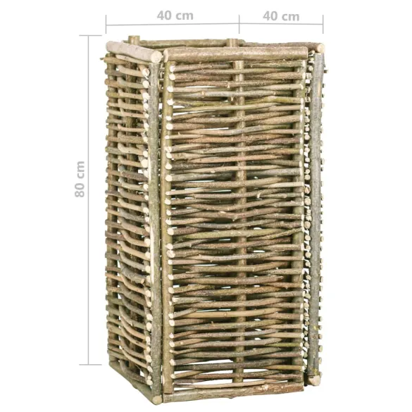 Strat Înălțat Grădină Lemn Alun 40x40x80 cm | Livrare Gratuită