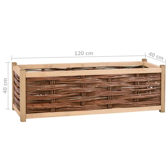 Strat Înălțat Grădină Lemn Masiv Pin 120x40x40 cm