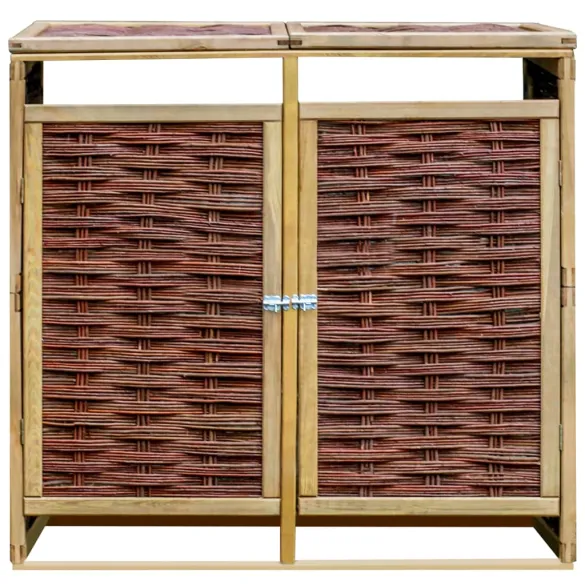 Magazie Pubele Dublă din Lemn - Depozitare Gunoi Exterior