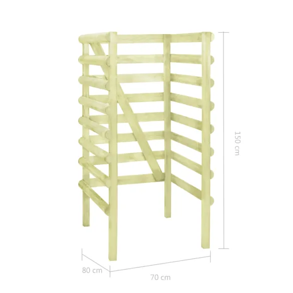 Mască Pubelă Verde din Lemn de Pin | Livrare Gratuită