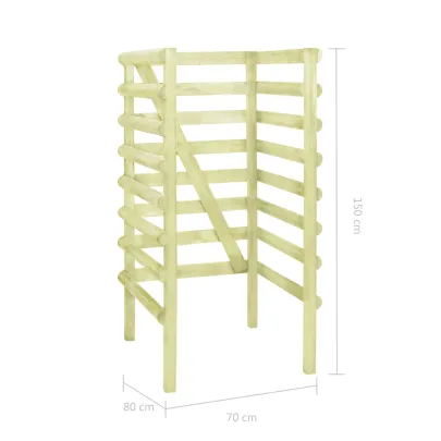 Mască Pubelă Verde din Lemn de Pin | Livrare Gratuită