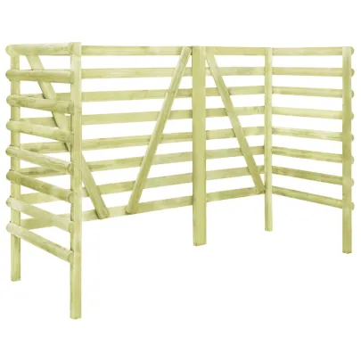 Magazie Pubele Verde 210x80x150cm - Lemn de Pin | Livrare Gratuită