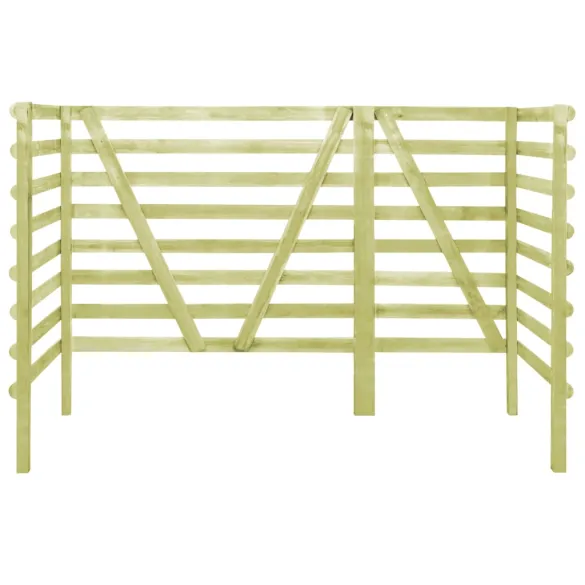 Magazie Pubele Verde 210x80x150cm - Lemn de Pin | Livrare Gratuită