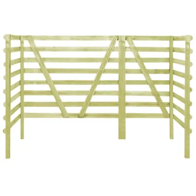 Magazie Pubele Verde 210x80x150cm - Lemn de Pin | Livrare Gratuită