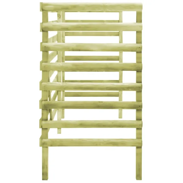 Magazie Pubele Verde 210x80x150cm - Lemn de Pin | Livrare Gratuită