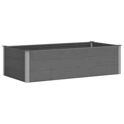 Strat Înălțat Grădină WPC Gri 200x100 cm | Livrare Gratuită
