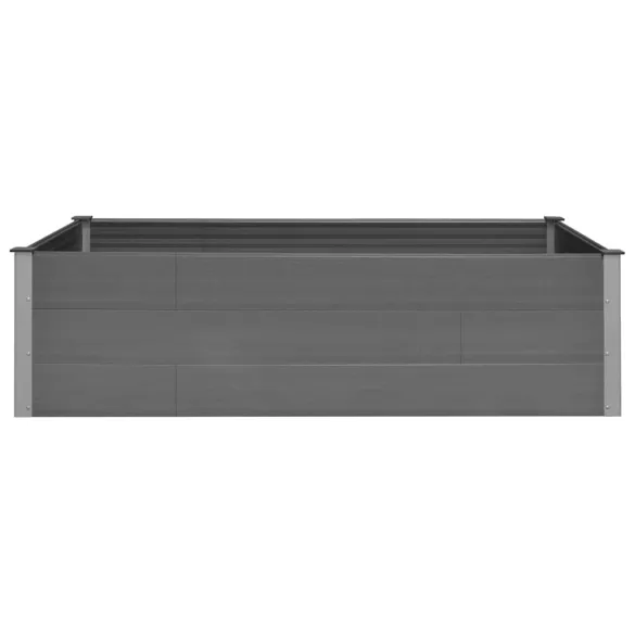 Strat Înălțat Grădină WPC Gri 200x100 cm | Livrare Gratuită
