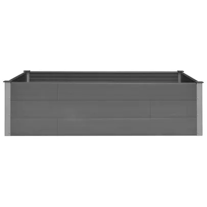 Strat Înălțat Grădină WPC Gri 200x100 cm | Livrare Gratuită