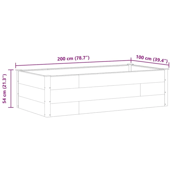 Strat Înălțat Grădină WPC Gri 200x100 cm | Livrare Gratuită