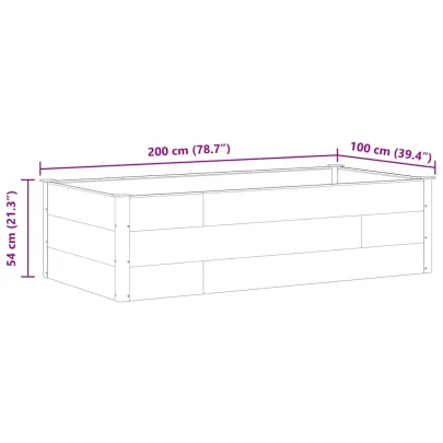 Strat Înălțat Grădină WPC Gri 200x100 cm | Livrare Gratuită