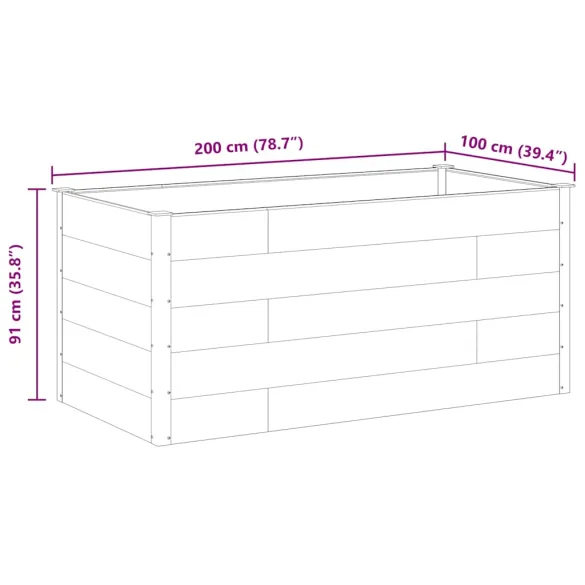 Strat Ridicat Grădină WPC 200x100 cm - Gri | Livrare Gratuită