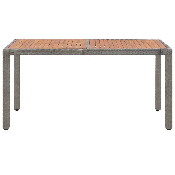 Masă Grădină Modernă - Ratan și Lemn Acacia - 150x90 cm