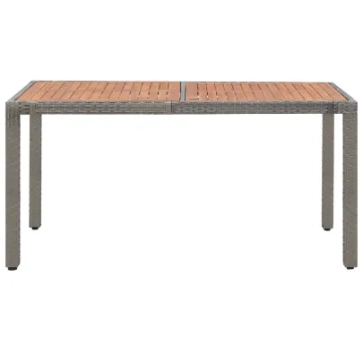 Masă Grădină Modernă - Ratan și Lemn Acacia - 150x90 cm