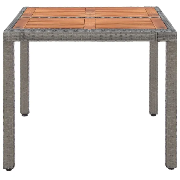 Masă Grădină Modernă - Ratan și Lemn Acacia - 150x90 cm
