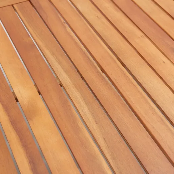 Masă Grădină Gri 200x200 cm Poliratan Lemn Acacia | Livrare Gratuită