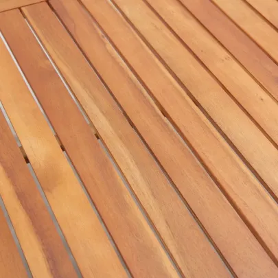 Masă Grădină Gri 200x200 cm Poliratan Lemn Acacia | Livrare Gratuită