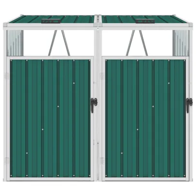 Magazie Pubele Dublă Verde - Oțel | Livrare Gratuită