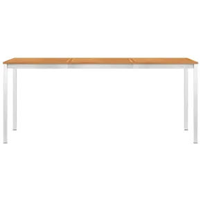 Masă Grădină Lemn Acacia 180x90 cm - Oțel Inoxidabil 2