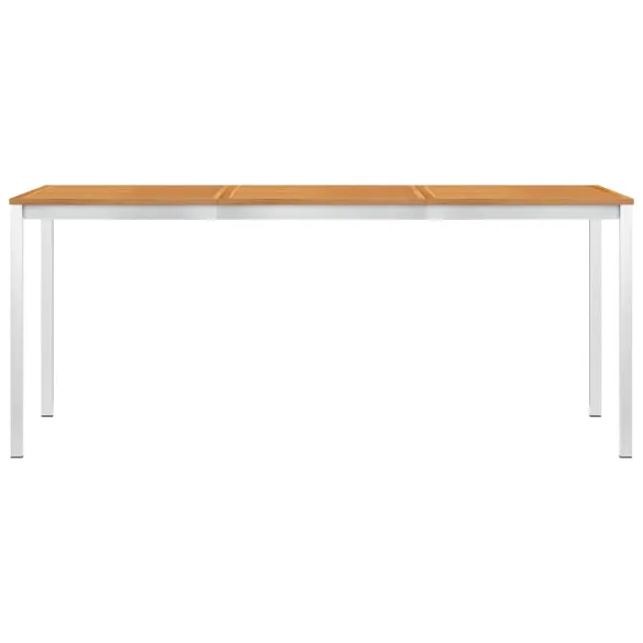 Masă Grădină Lemn Acacia 180x90 cm - Oțel Inoxidabil