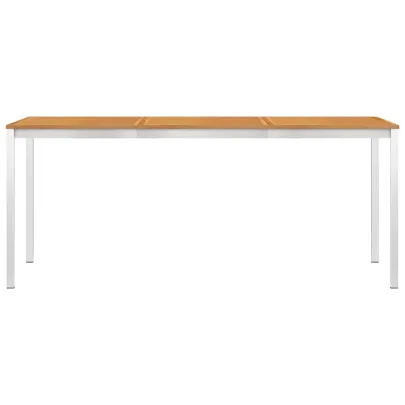 Masă Grădină Lemn Acacia 180x90 cm - Oțel Inoxidabil