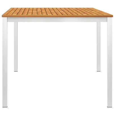 Masă Grădină Lemn Acacia 180x90 cm - Oțel Inoxidabil