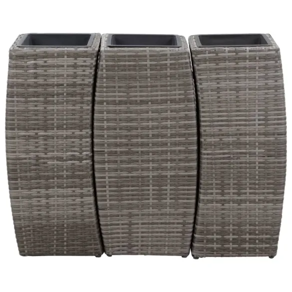 Straturi Înălțate Grădină - 3 Buc - Poliratan Rezistent