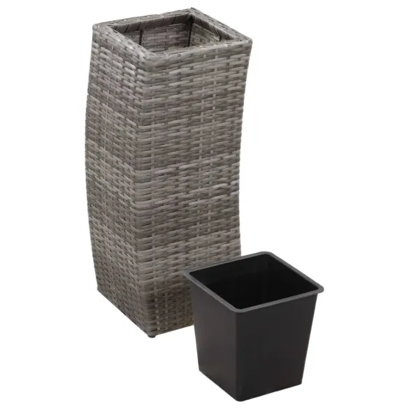 Straturi Înălțate Grădină - 3 Buc - Poliratan Rezistent