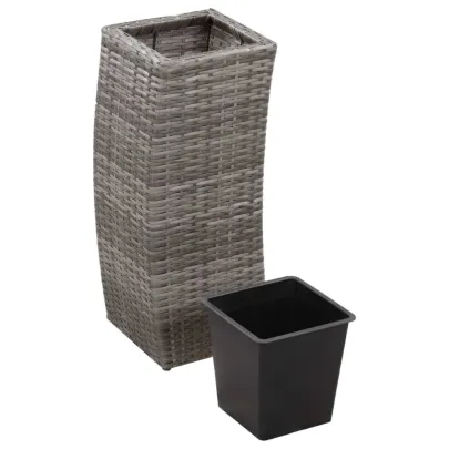 Straturi Înălțate Grădină - 3 Buc - Poliratan Rezistent