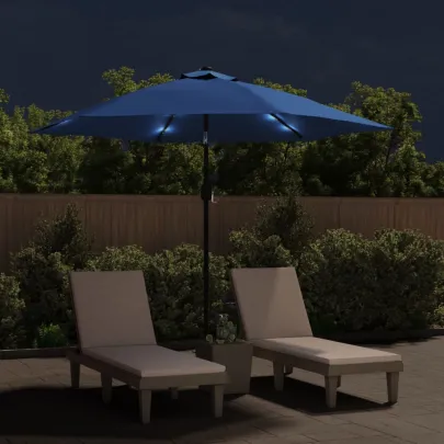 Umbrelă Solară LED 300cm - Protecție UV + Iluminare