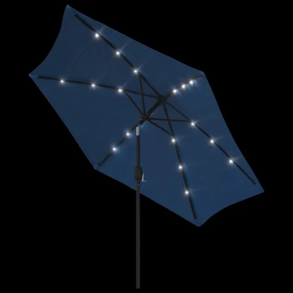 Umbrelă Solară LED 300cm - Protecție UV + Iluminare